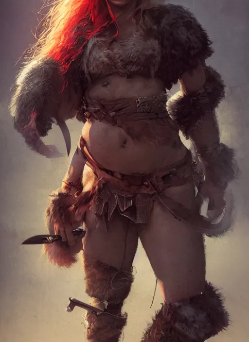 Prompt: hyper realistic photo of viking barbarian atompunk girl, full body, rule of thirds, saturated colors, cinematic, greg rutkowski, brom, james gurney, mignola, craig mullins, brian froud juan gimenez, moebius artstation