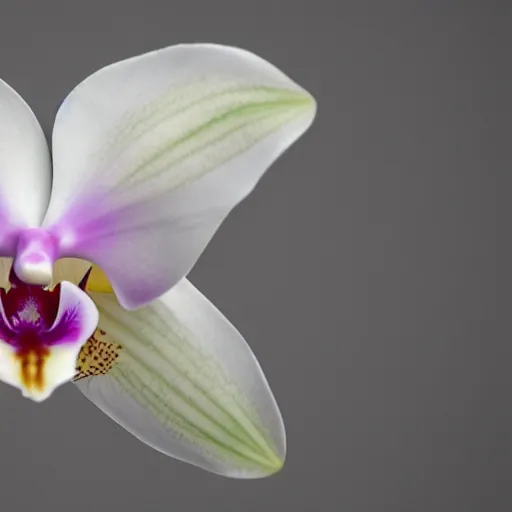 Image similar to orchid, highly detailed, photorealistic, art, octane render, hyper realism, silver