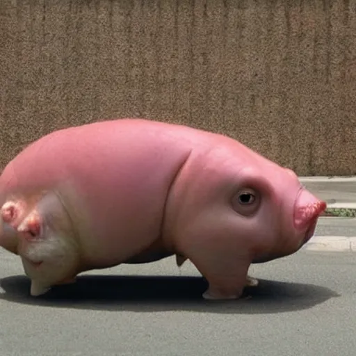 Prompt: a car / blobfish hybrid