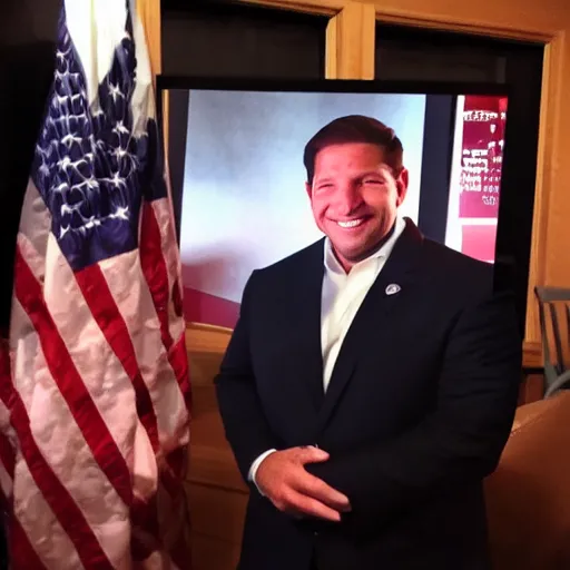 Image similar to Ron Desantis in the dark