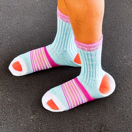 Men's Orange and Black Striped Socks