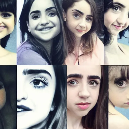 Image similar to beautiful portrait of a combination of tanya reynolds, lily collins, isabela moner, zoe kazan, natalia dyer