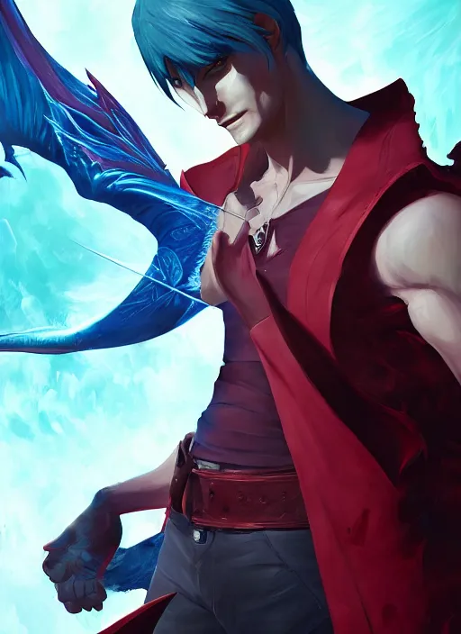 Prompt: dante devil may cry game avatar hero, behance hd by jesper ejsing, by rhads, makoto shinkai and lois van baarle, ilya kuvshinov, rossdraws global illumination