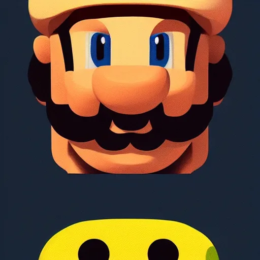 Image similar to face icon stylized minimalist super mario bros., loftis, cory behance hd by jesper ejsing, by rhads, makoto shinkai and lois van baarle, ilya kuvshinov, rossdraws global illumination