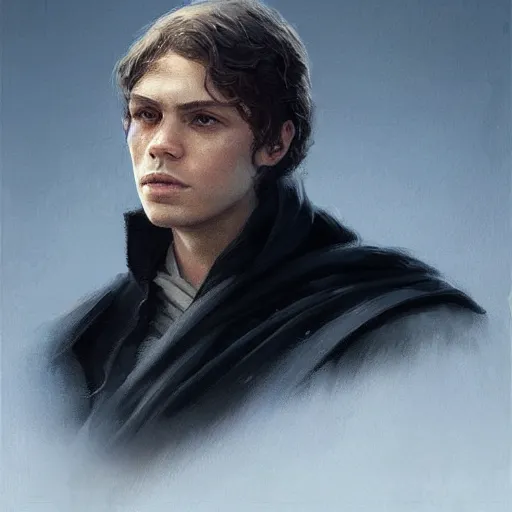 Image similar to portrait of a man by greg rutkowski, anakin skywalker, star wars expanded universe, he is about 2 0 years old, highly detailed portrait, digital painting, artstation, concept art, smooth, sharp foccus ilustration, artstation hq