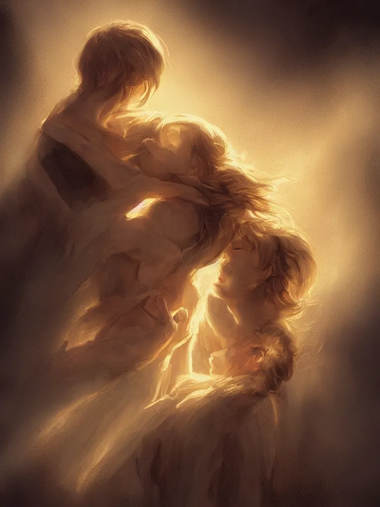 Image similar to hold me close by disney concept artists, blunt borders, rule of thirds, golden ratio, godly light