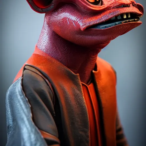 Image similar to first picture of darth jar jar ( eos 5 ds r, iso 1 0 0, f / 8, 1 / 1 2 5, 8 4 mm, postprocessed, bokeh )