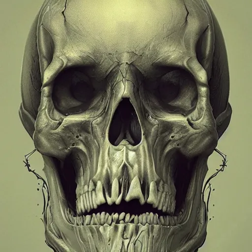 Image similar to portrait_of_a_melting_skull._intricate_abstract._intricate_artwork._by_Tooth_Wu_wlop_beeple_dan_mumford._octane_render_trending_on_artstat