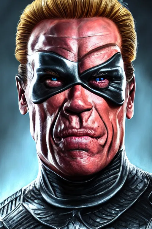 Prompt: arnold schwarzenegger as a cenobite, highly detailed, d & d, fantasy, highly detailed, digital painting, trending on artstation, concept art, sharp focus, illustration, global illumination, ray tracing, realistic shaded, art by artgerm and greg rutkowski and fuji choko and viktoria gavrilenko and hoang lap, sunny