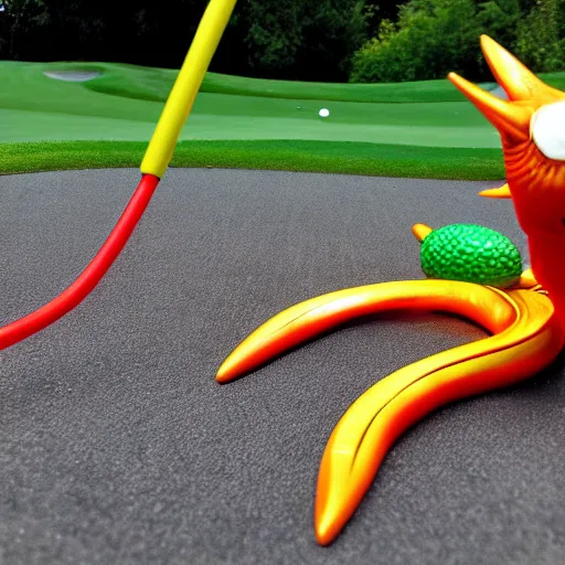 Image similar to shenron playing golf
