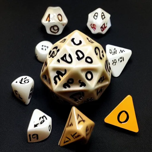 Image similar to d20 made of teeth, dnd, dice, dungeons and dragons, skeletal, boney, fangs, bite, gaming, in the style of museum collection, artifacts, eldritch, monster manual,