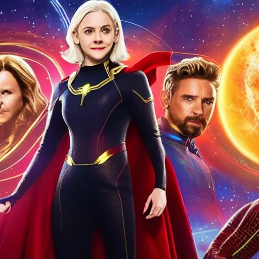 Prompt: a still of Sabrina Spellman as a superhero in Avengers Infinity War