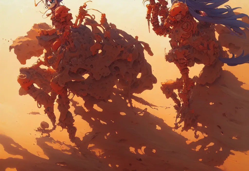 Image similar to sandfalls, intricate oil painting, high detail illustration, sharp high detail, manga and anime 1 9 9 9, official fanart behance hd artstation by jesper ejsing, 4 k,