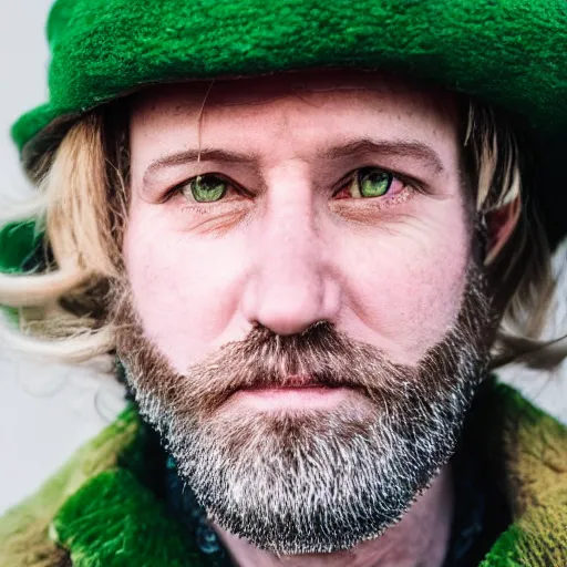 Prompt: close up of face of middle aged balding blond man with a beard and mutton chops, short wavy hair, green eyes, gilded age soldier, portrait, 4 k