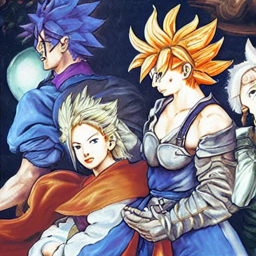 Prompt: Baroque painting of Chrono Trigger