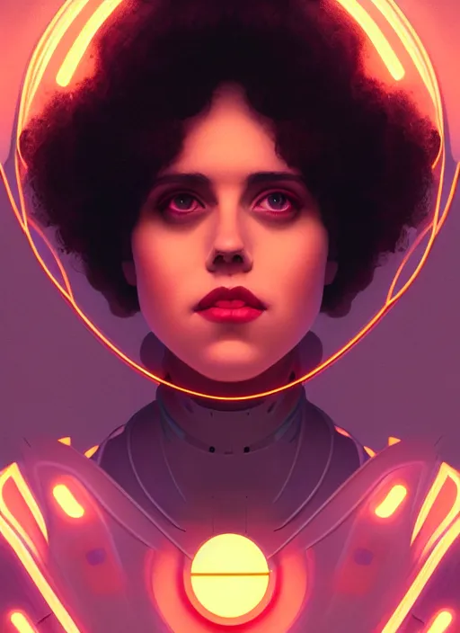 Prompt: symmetry portrait of poly styrene, sci - fi, tech wear, glowing lights intricate, elegant, highly detailed, digital painting, artstation, concept art, smooth, sharp focus, illustration, art by artgerm and greg rutkowski and alphonse mucha