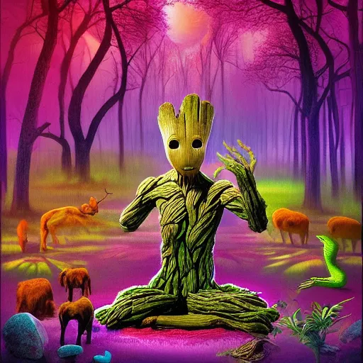 Diamond Painting - Groot in the Forest 