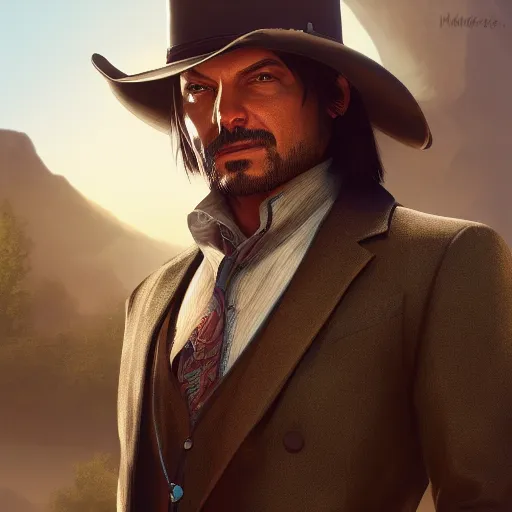 Image similar to Dr. Phil is John Marston, hyperdetailed, artstation, cgsociety, 8k