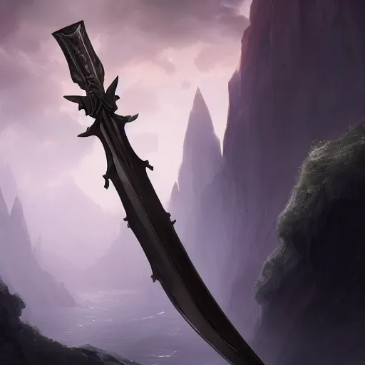 Image similar to fantasy sword designed by Greg rutkowski, concept art, fantasy, 4k