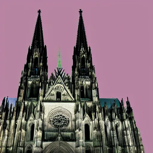 Prompt: Cologne Cathedral LiDAR image