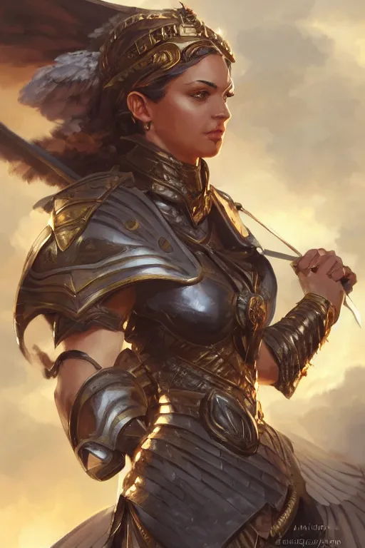 Image similar to amazon valkyrie athena, d & d, fantasy, portrait, highly detailed, headshot, digital painting, trending on artstation, concept art, sharp focus, illustration, art by artgerm and greg rutkowski and magali villeneuve