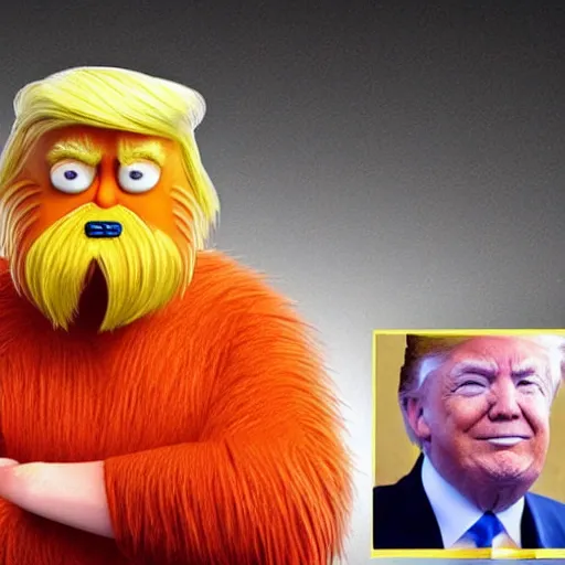 Image similar to Donald Trump as the Lorax