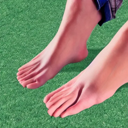 Prompt: hyper realistic oscar meyer toes