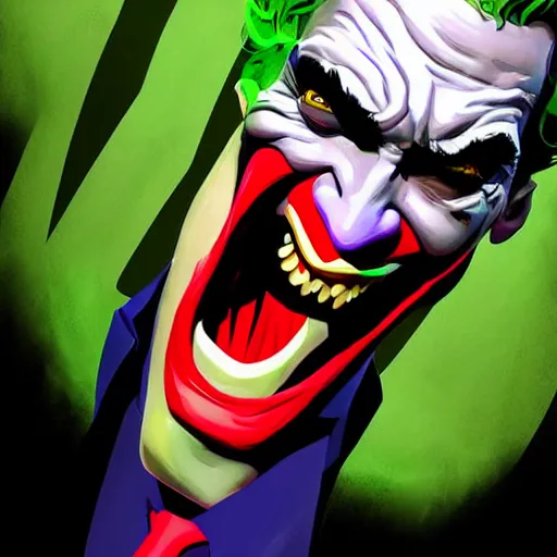 Image similar to Jerome!!! Powell as The Joker, digital art, cgsociety, artstation