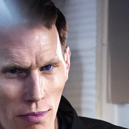 Image similar to Live Action Still of Jerma in Breaking Bad, real life, hyperrealistic, ultra realistic, realistic, highly detailed, epic, HD quality, 8k resolution, body and headshot, film still