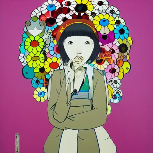 Image similar to a surreal portrait of a girl by takashi murakami