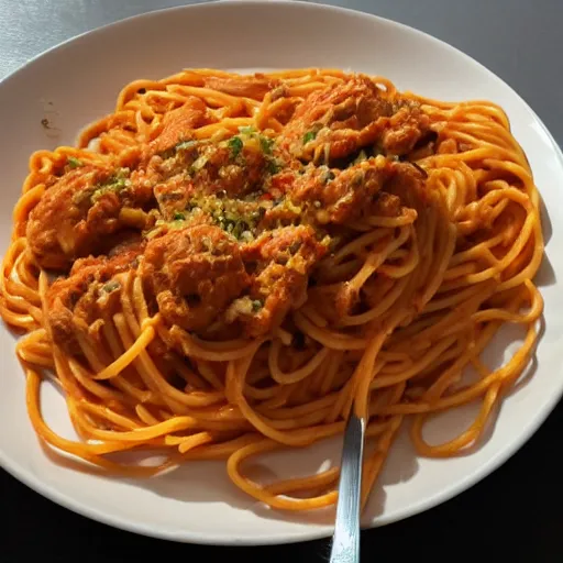 Image similar to reddit mod eating spaghetti o's