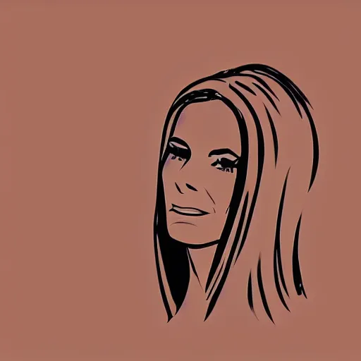 Image similar to 1960s minimalist illustration of Sandra Bullock