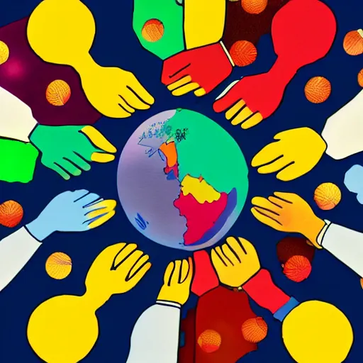 Image similar to an illustration representing intercultural bonding