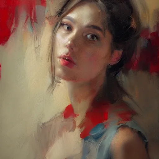 Image similar to spontaneous unfinished romantic portrait under painting, beautiful juicy brush strokes, by Richard schmid and Sargent, dark, black and red, trending on cgsociety, expressionism
