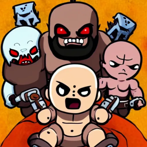 Image similar to binding of isaac god of war