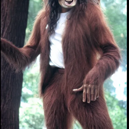 Image similar to michael jackson as bigfoot