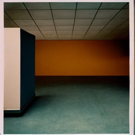 Image similar to noisy color photograph of a liminal space by Quentin Tarantino, minimalist, oddly familiar, cinematic, soft vintage glow