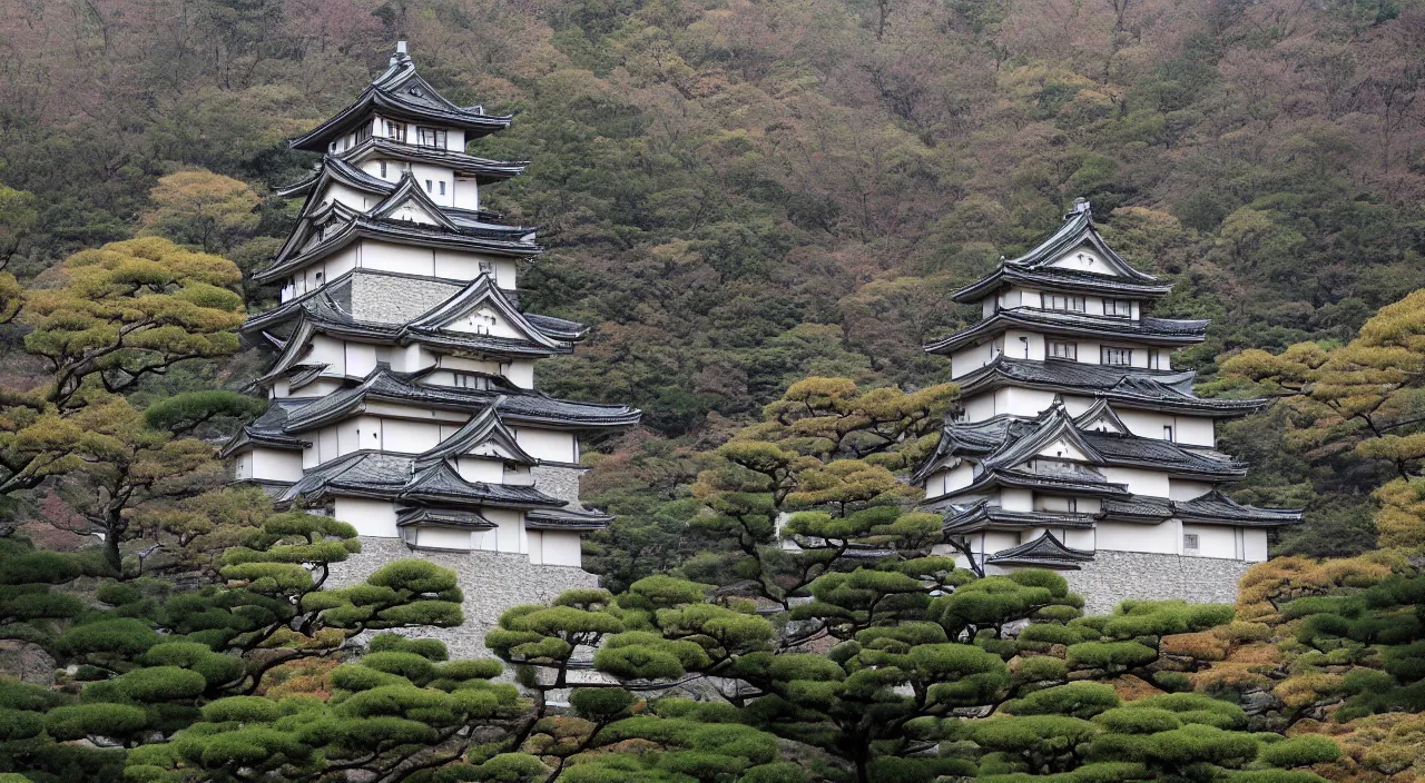 Prompt: a Japanese castle