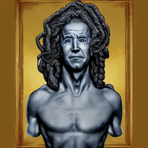 Image similar to joe biden as medusa