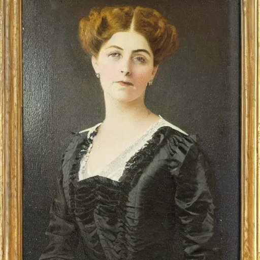 Image similar to portrait of victorian lady, impressionis