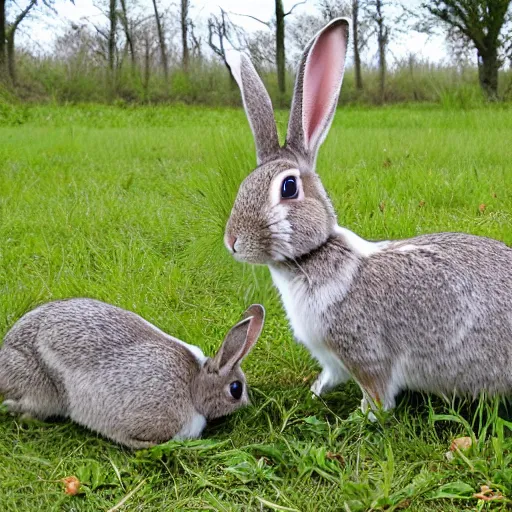 Image similar to an army of bunny rabbits