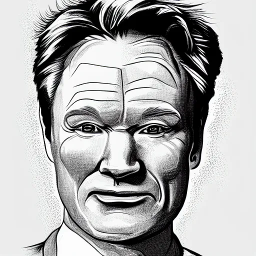 Prompt: conan o'brien, by john blanche