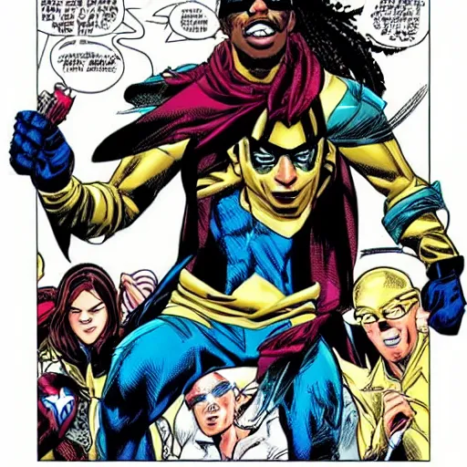 Image similar to Quavo made by Marvel comics,