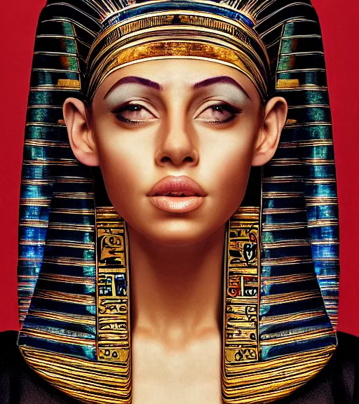 Image similar to portrait_photo_of_a_stunningly beautiful egyptian maiden, symmetrical face, 16th century, hyper detailed by Annie Leibovitz, Steve McCurry, David Lazar, Jimmy Nelsson, professional photography