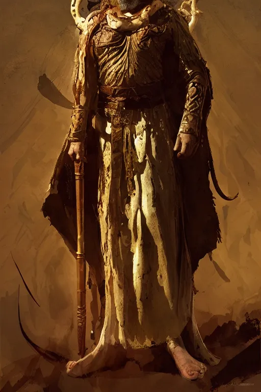 Image similar to a full body portrait of the ancient historical biblical evil pagan king ahab of Israel by craig mullins and marc simonetti, Ross Tran and WLOP, by Andrew Wyeth and Gerald Brom, In the style of John singer Sargent and James gurney, ARTSTATION, cgsociety, polycount, character design, CINEMATIC, AWE INSPIRING, BEAUTIFUL, ART GERM