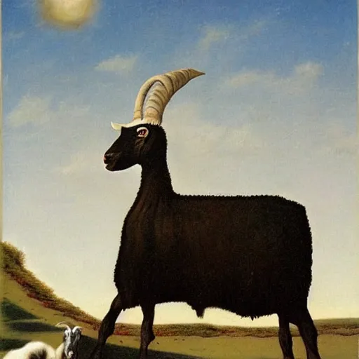 Prompt: A goat, surrealism