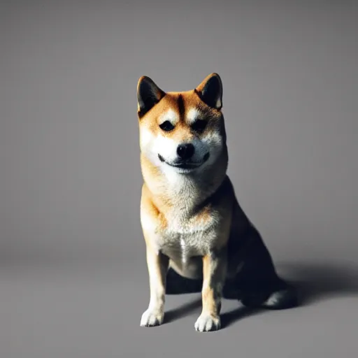 Prompt: Photo of a Shiba Inu in the style of Dorothea Lange