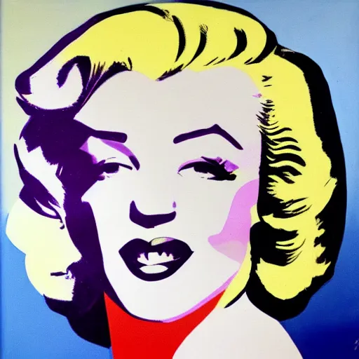 Image similar to A Bauhaus style painting of Marilyn Monroe