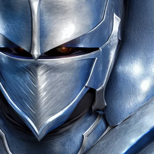 Image similar to still photo of a blue knight, highly detailed, 3 5 mm portrait, bright studio setting, studio lighting, crisp quality and light reflections, unreal engine 5 quality render,