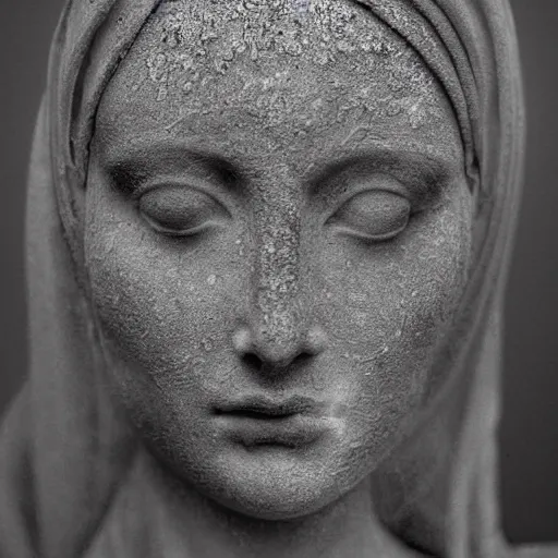 Prompt: The Veiled Woman, Statue by Giovanni Strazza, photograph, amazing detail, #wow